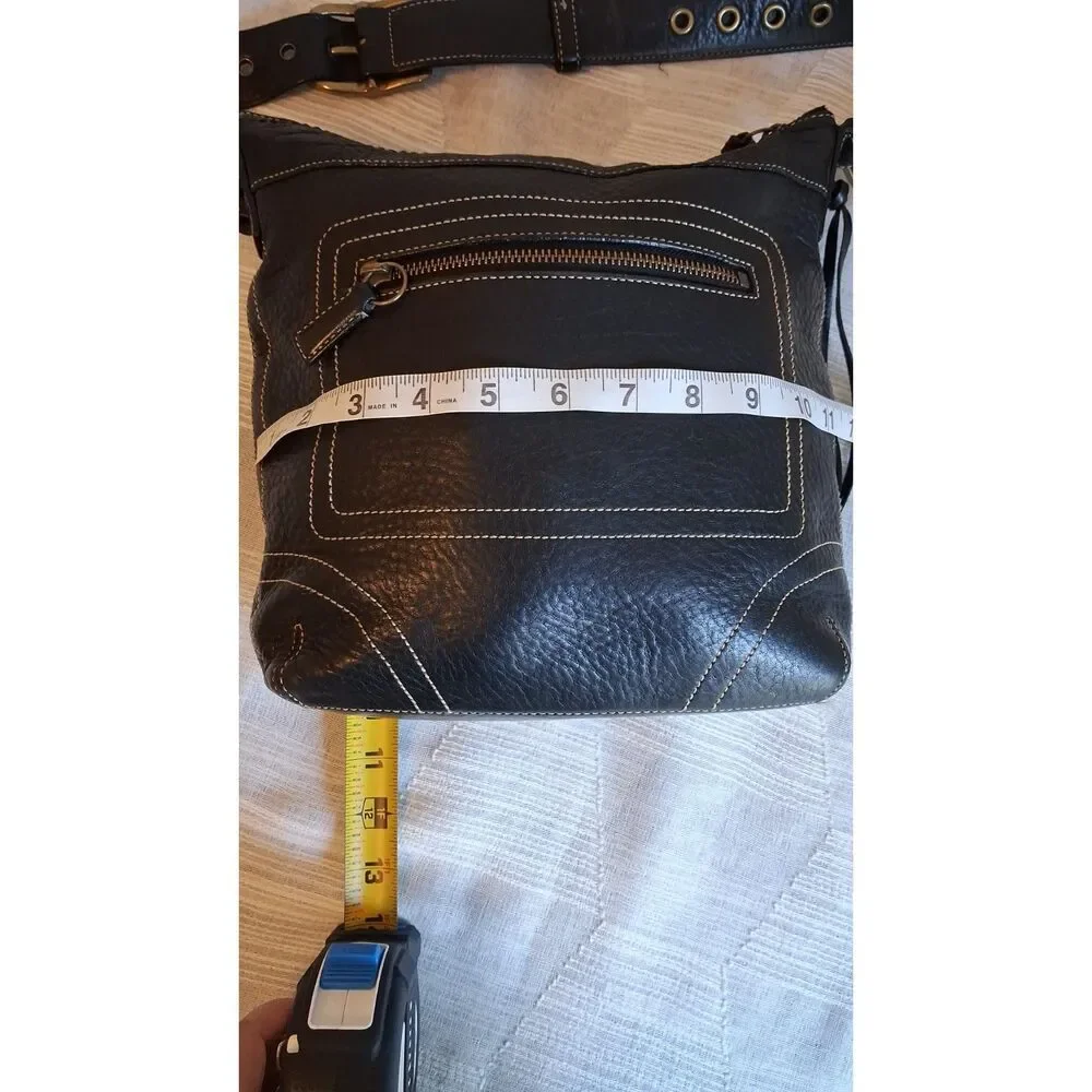 Vintage Coach Chelsea Laced Convertible Handbag Black 10399